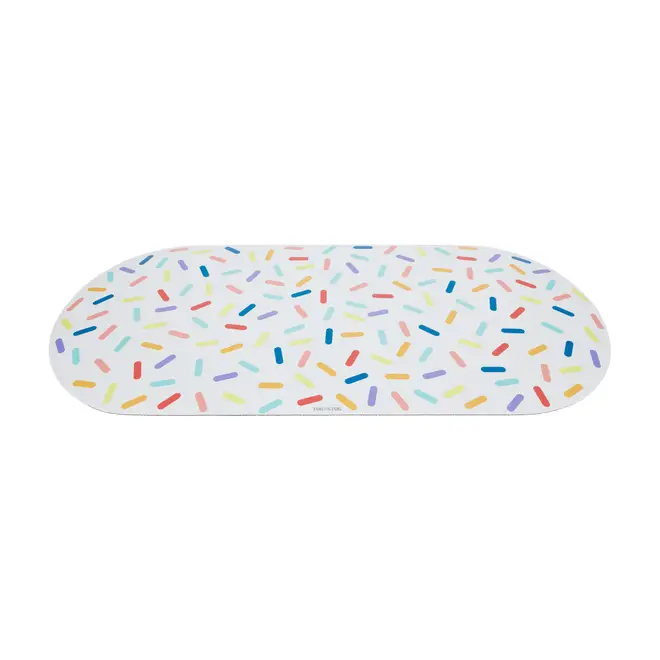 TAPETE PARA COMEDOURO CONFETTI - BRANCO/CORES CALEIDOCOLOR - Foto 2