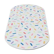 TAPETE PARA COMEDOURO CONFETTI - BRANCO/CORES CALEIDOCOLOR - Foto 3