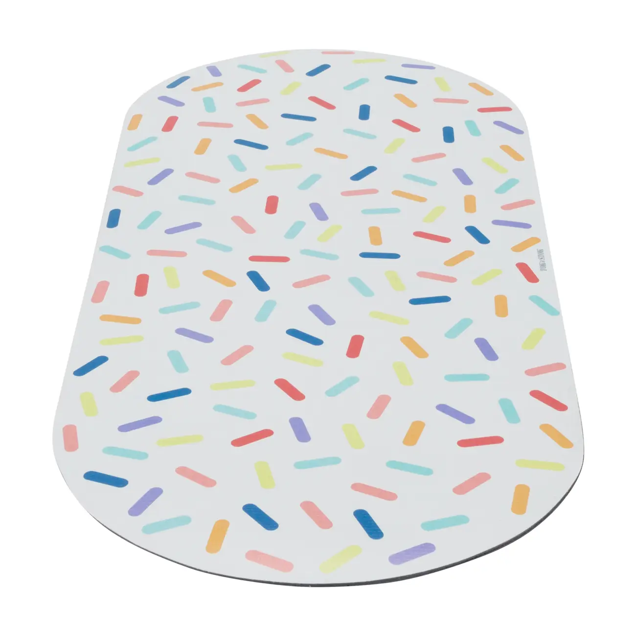 TAPETE PARA COMEDOURO CONFETTI - BRANCO/CORES CALEIDOCOLOR - Foto 3