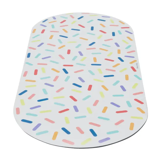 TAPETE PARA COMEDOURO CONFETTI - BRANCO/CORES CALEIDOCOLOR - Foto 3