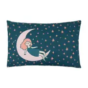FRONHA 50 CM X 70 CM SONHO MEU - AZUL ESCURO/ ROSA ANTIQUE - Foto 1
