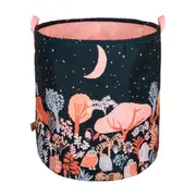 CESTO PARA BRINQUEDOS CORUJAS - ROSA ANTIQUE/MULTICOR - Foto 1