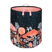 CESTO PARA BRINQUEDOS CORUJAS - ROSA ANTIQUE/MULTICOR - Foto 3