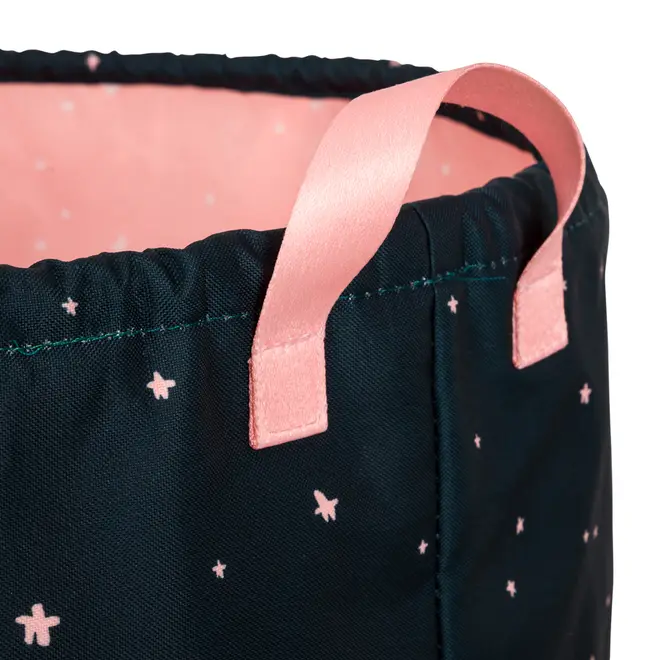 CESTO PARA BRINQUEDOS CORUJAS - ROSA ANTIQUE/MULTICOR - Foto 5