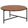 MESA DE CENTRO REDONDA 60 CM HONEY - PRETO/NOZES - Foto 2