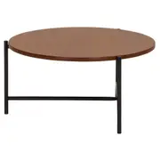 MESA DE CENTRO REDONDA 60 CM HONEY - PRETO/NOZES - Foto 3
