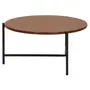 MESA DE CENTRO REDONDA 60 CM HONEY - PRETO/NOZES - Foto 3