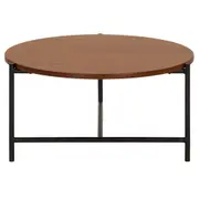 MESA DE CENTRO REDONDA 60 CM HONEY - PRETO/NOZES - Foto 5