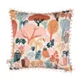 ALMOFADA 43 CM X 43 CM CORUJAS - ROSA ANTIQUE/MULTICOR - Foto 3
