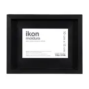 MOLDURA 10 CM X 15 CM IKON - PRETO - Foto 1