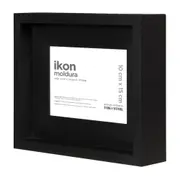 MOLDURA 10 CM X 15 CM IKON - PRETO - Foto 2