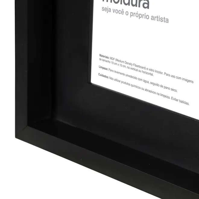 MOLDURA 10 CM X 15 CM IKON - PRETO - Foto 3