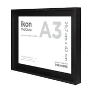 MOLDURA A3 29 CM X 42 CM IKON - PRETO - Foto 2
