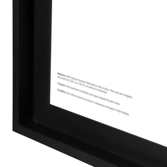 MOLDURA A3 29 CM X 42 CM IKON - PRETO - Foto 3