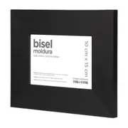 MOLDURA 10 CM X 15 CM BISEL - PRETO - Foto 2