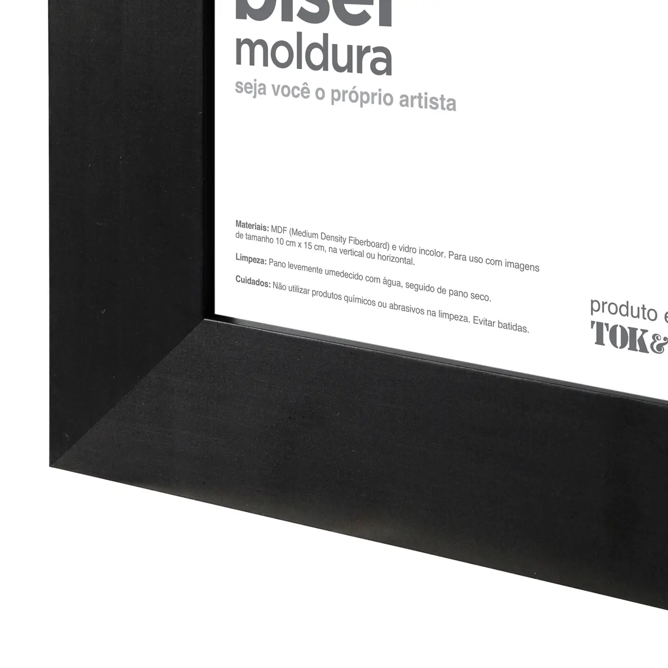 MOLDURA 10 CM X 15 CM BISEL - PRETO - Foto 3