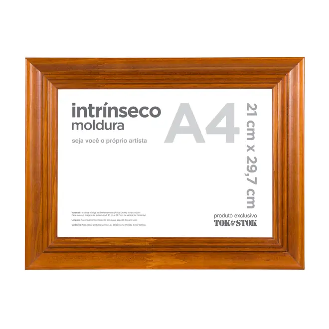 MOLDURA INTRÍNSECO A4 21 CM X 29 CM - NOZES - Foto 1