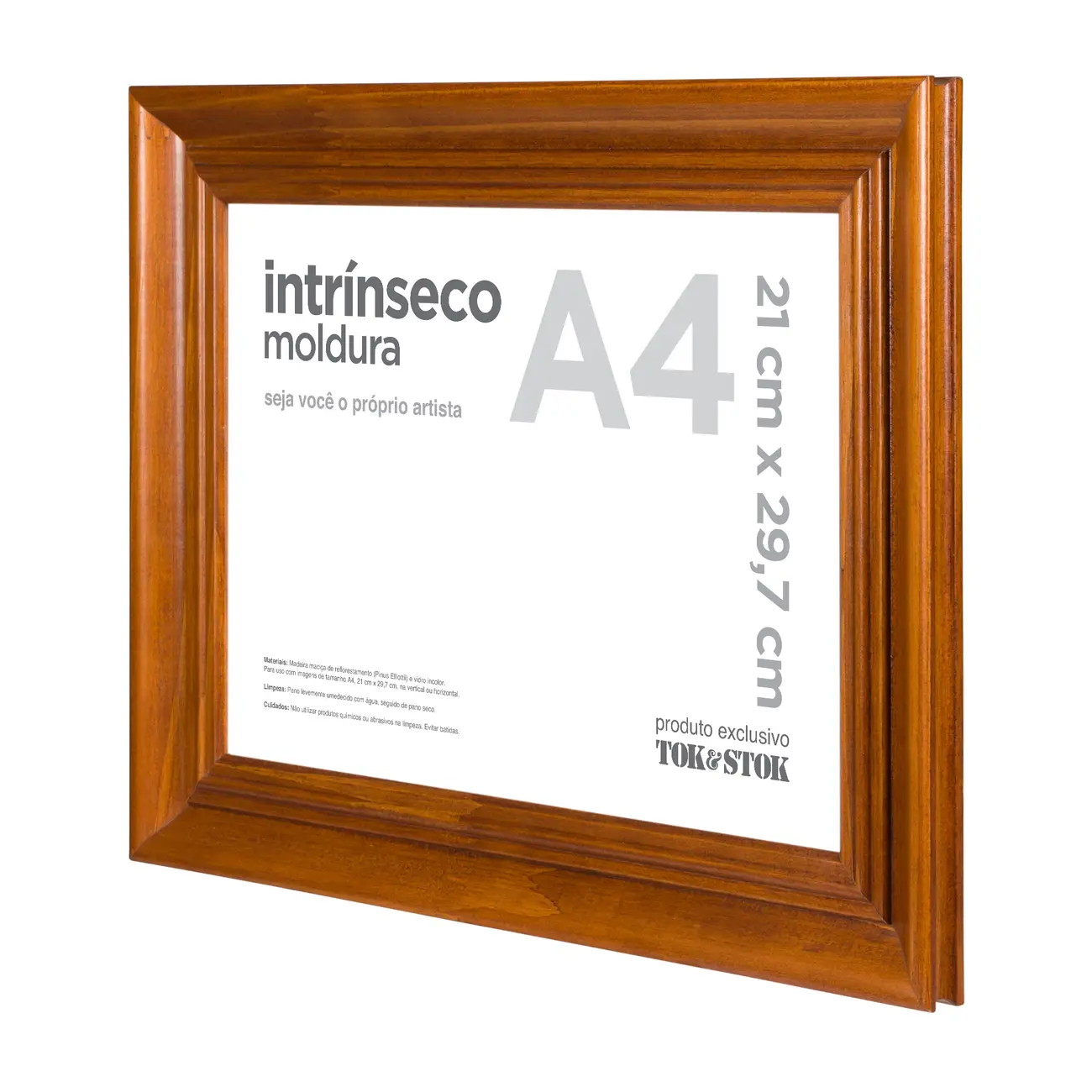 MOLDURA INTRÍNSECO A4 21 CM X 29 CM - NOZES - Foto 2