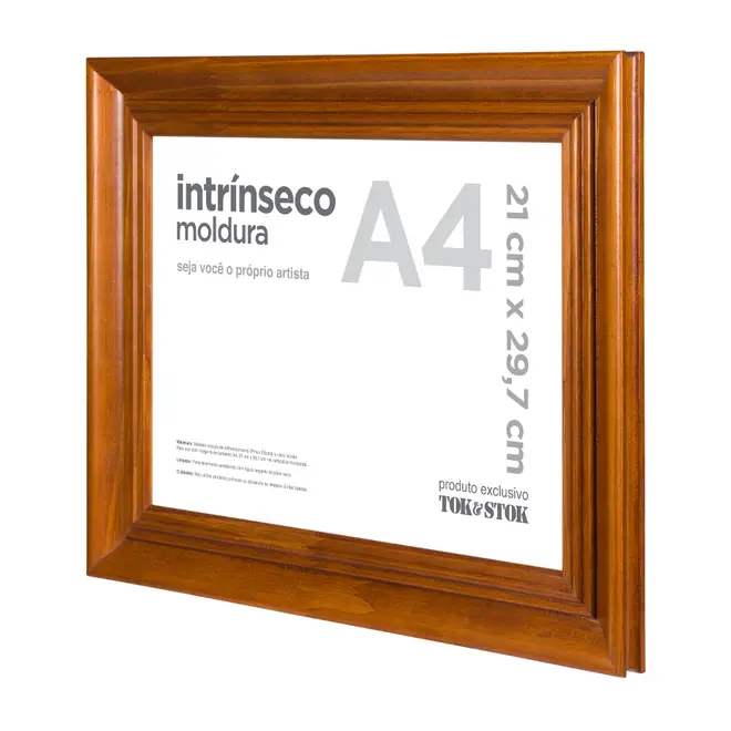 MOLDURA INTRÍNSECO A4 21 CM X 29 CM - NOZES - Foto 2