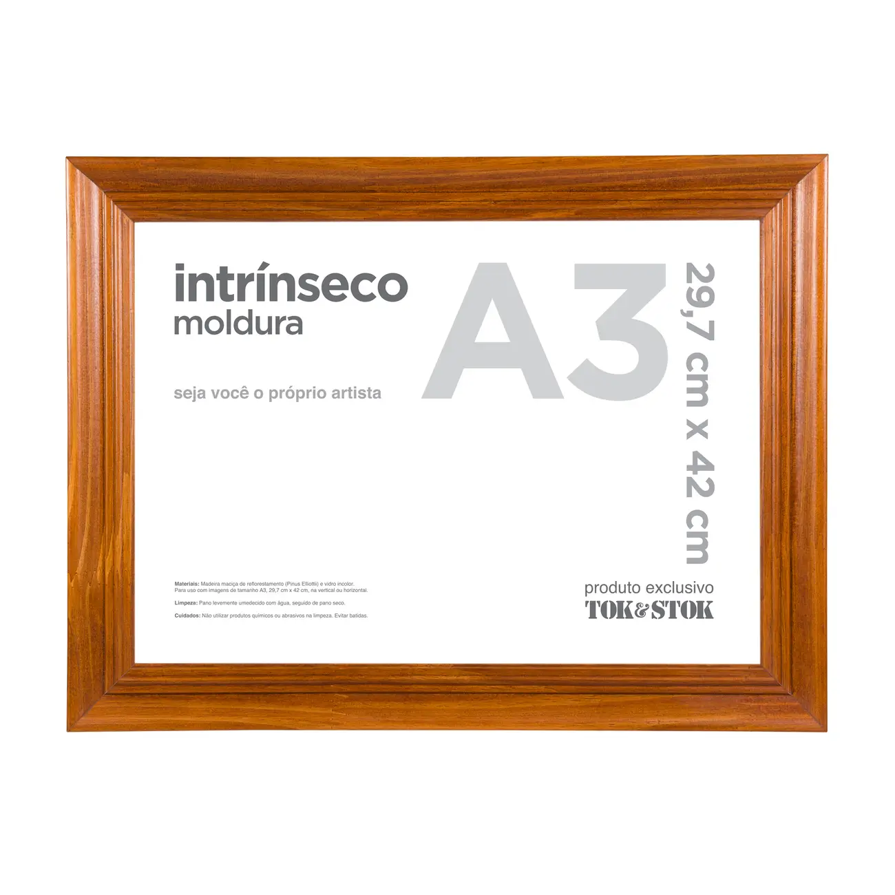 MOLDURA INTRÍNSECO A3 29 CM X 42 CM - NOZES - Foto 1