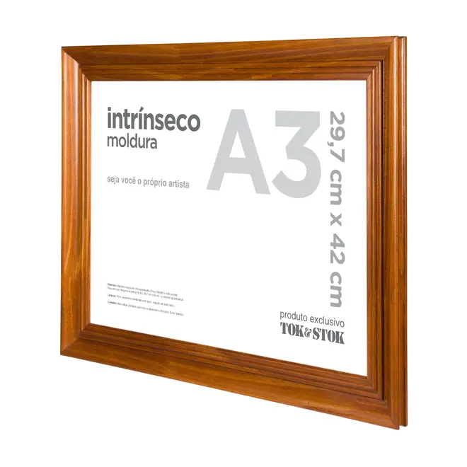 MOLDURA INTRÍNSECO A3 29 CM X 42 CM - NOZES - Foto 2