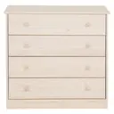 BRANCO LAVADO - CÔMODA 4 GAVETAS 87 CM X 43 CM TIMBER