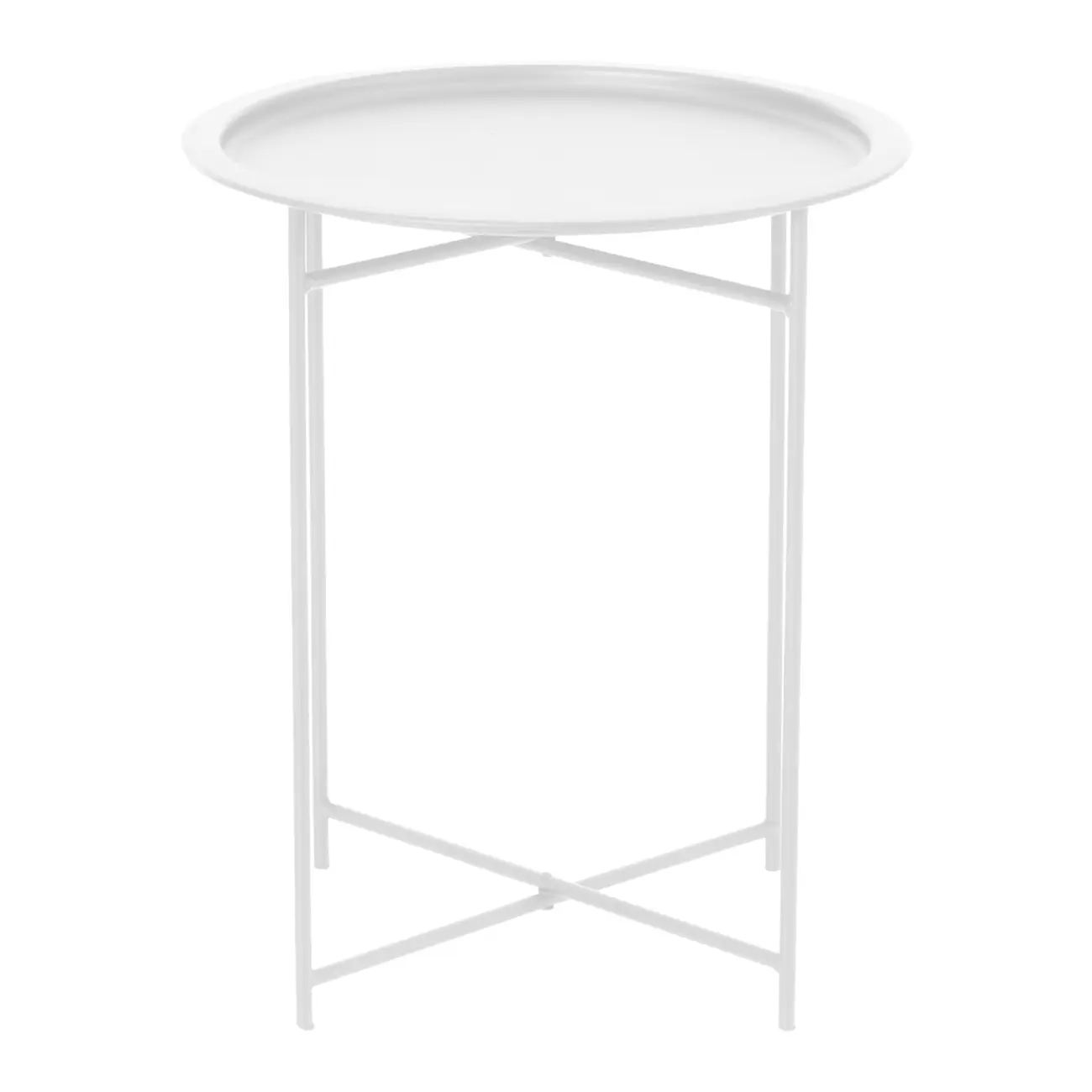MESA LATERAL REDONDA 41 CM PLATTER - BRANCO - Foto 2