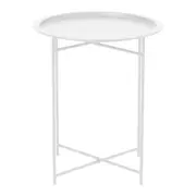 MESA LATERAL REDONDA 41 CM PLATTER - BRANCO - Foto 2