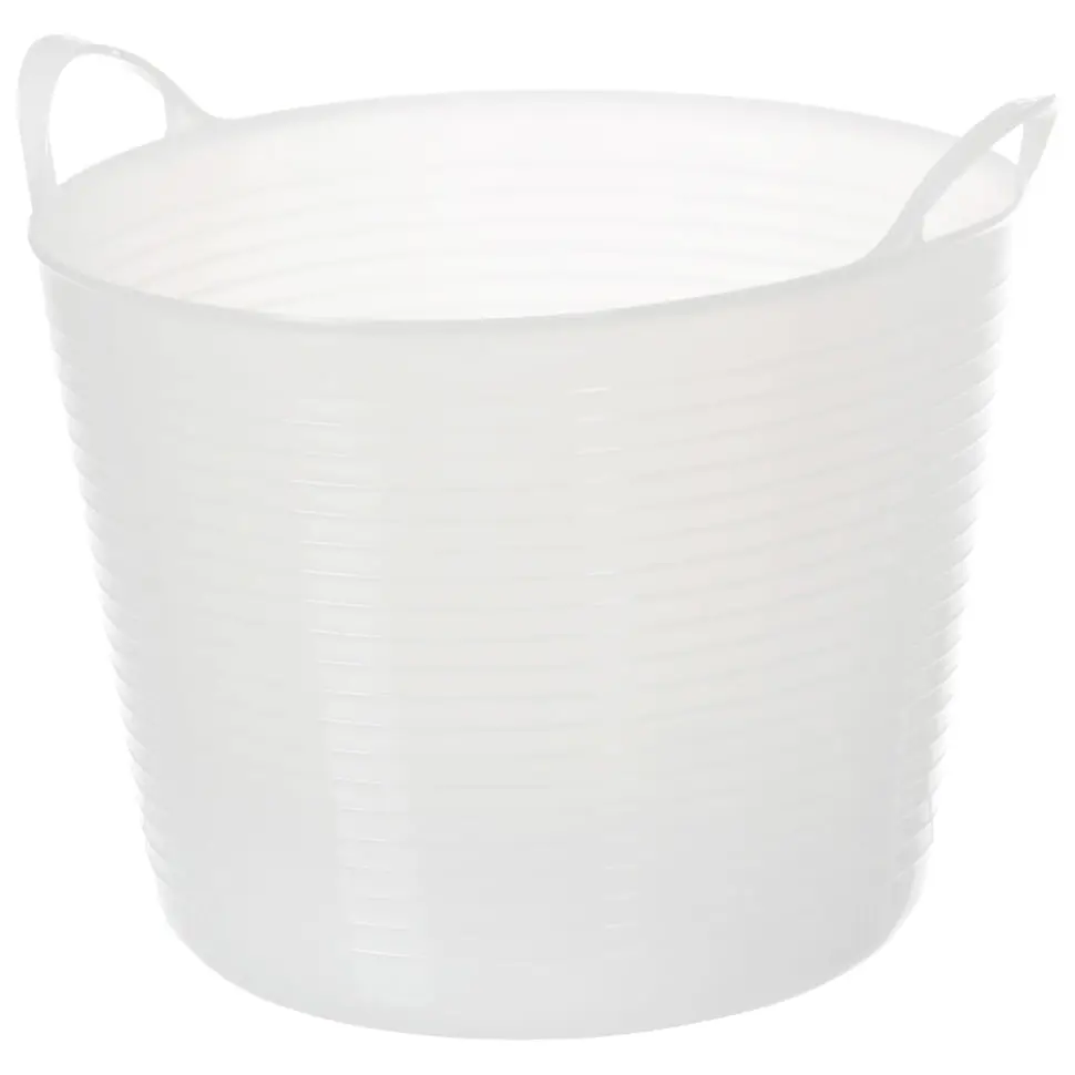 CESTO COM ALÇA 14 L DOBI - BRANCO TRANSLUCIDO - Foto 2