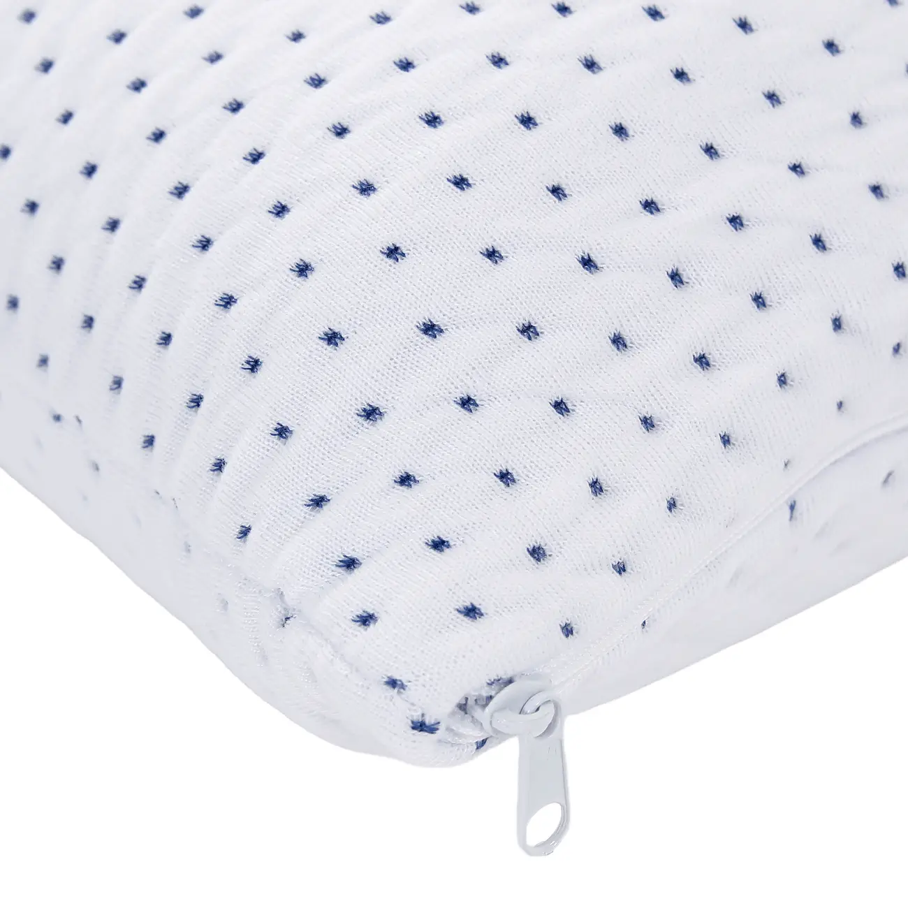 TRAVESSEIRO VISCOELÁSTICO 40 CM X 60 CM X 13 CM GULDI - BRANCO/AZUL CLARO - Foto 5