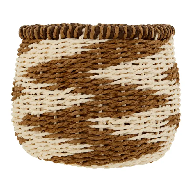 CESTO 13 CM X 15 CM X 15 CM HELBRON - FIBRA CLARA/CANELA DO CEILÃO - Foto 2