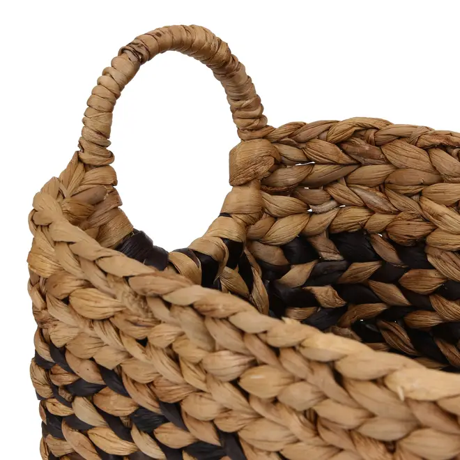 CESTO 25 CM X 40 CM X 33 CM AGUAPÉ - FIBRA NATURAL/PRETO - Foto 9