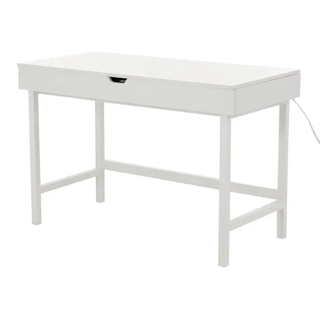 PENTEADEIRA COM ESPELHO 1,13 M X 55 CM REVEAL - BRANCO/PRATA - Foto 2