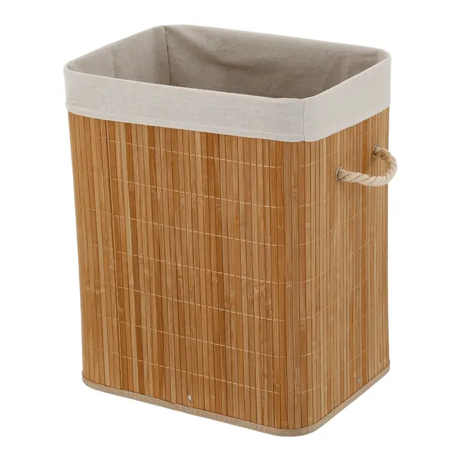CESTO PARA ROUPAS 50 CM X 40 CM X 30 CM BUKA - BAMBU/NATURAL - Foto 5
