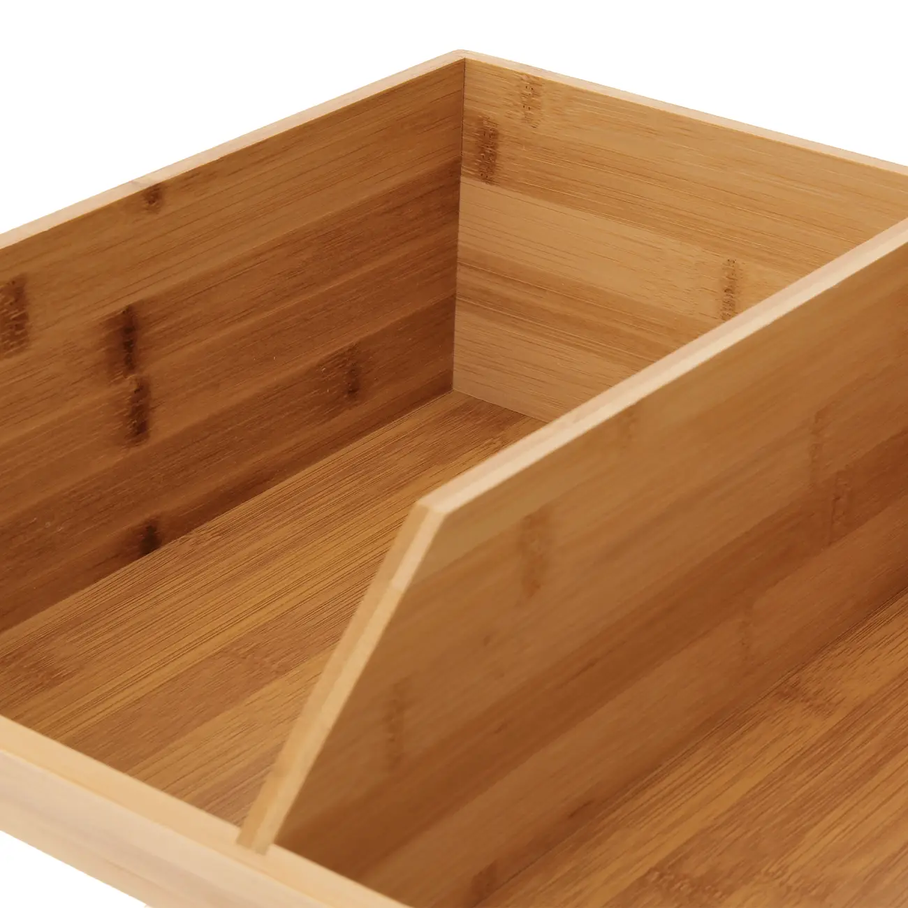 ORGANIZADOR EMPILHÁVEL 34 CM X 31 CM COM 2 DIVISÓRIAS BAMBOO - BAMBU - Foto 7