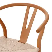 CADEIRA DE JANTAR WISHBONE II - FAIA/FIBRA CLARA - Foto 6