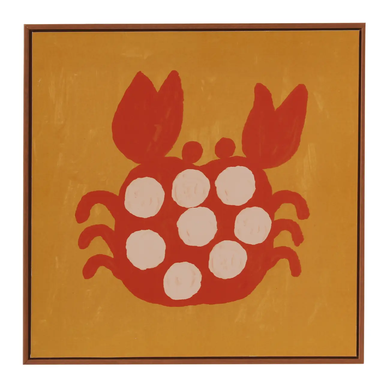 QUADRO CARANGUEJO 30 CM X 30 CM CAXIXI - NOZES/MULTICOR - Foto 1
