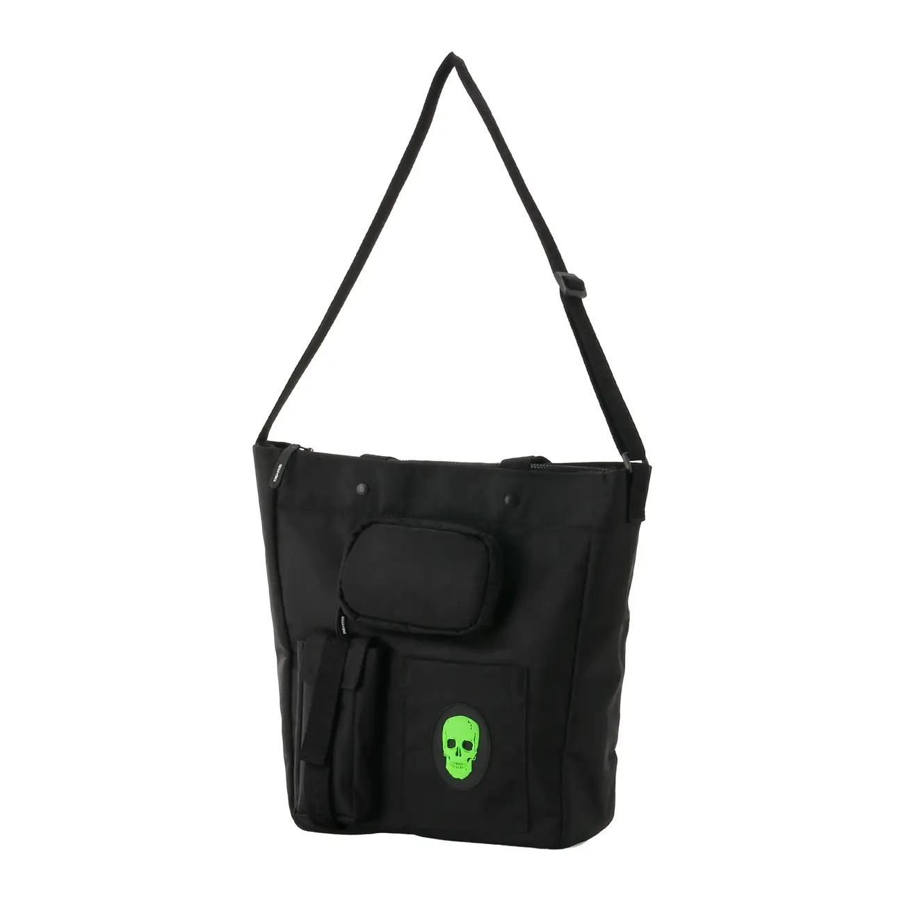 BOLSA CAVEIRA - PRETO/VERDE FLUOR - Foto 3