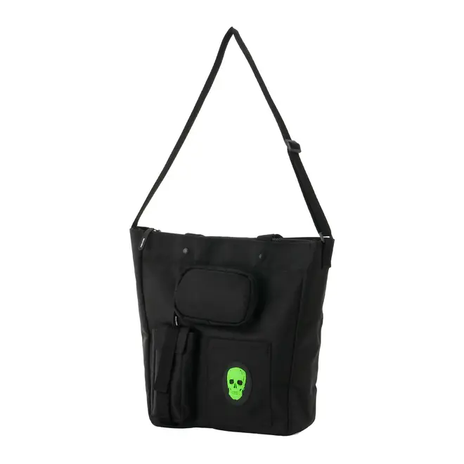 BOLSA CAVEIRA - PRETO/VERDE FLUOR - Foto 3