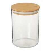 POTE HERMÉTICO 1 L BAMBUCCI - INCOLOR/BAMBU - Foto 1