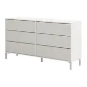 CÔMODA 6 GAVETAS 1,50 M X 42 CM SLEEK - BRANCO/GRANILITE - Foto 2