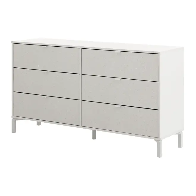 CÔMODA 6 GAVETAS 1,50 M X 42 CM SLEEK - BRANCO/GRANILITE - Foto 2