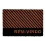 CAPACHO 40 CM X 60 CM BEM-VINDO - NATURAL/PRETO - Foto 1