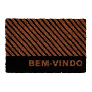 CAPACHO 40 CM X 60 CM BEM-VINDO - NATURAL/PRETO - Foto 1