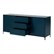 BUFFET 2 PORTAS/3 GAVETAS 1,80 M X 45 CM NASH - VERDE ESCARAVELHO/PRETO - Foto 5