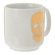 CANECA 470 ML CAVEIRA - BRANCO/OURO - Foto 3