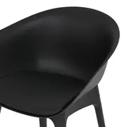 CADEIRA DE JANTAR COM BRAÇOS TALIA - PRETO/PRETO - Foto 6