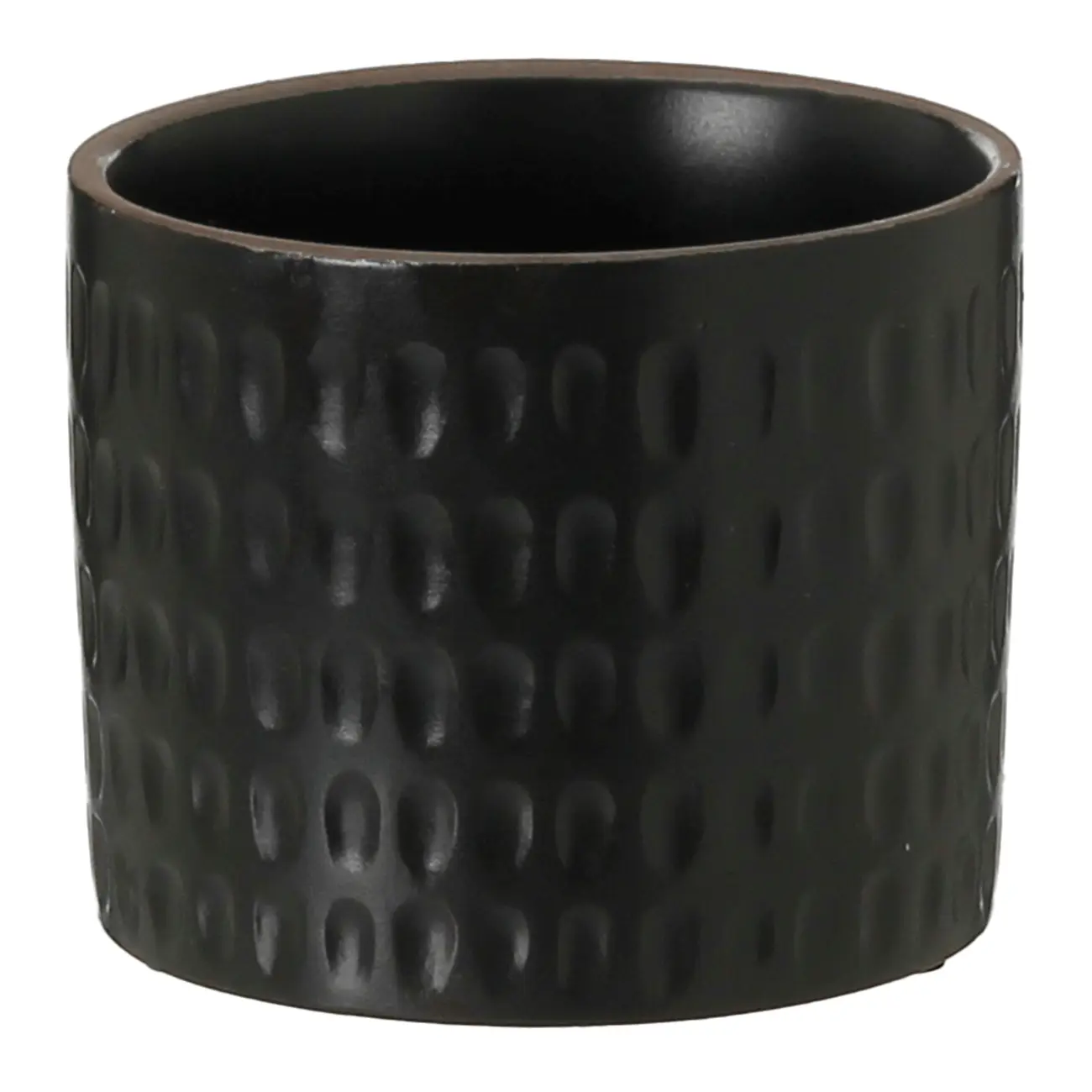 CACHEPÔ 9 CM NYORI - PRETO FOSCO - Foto 1