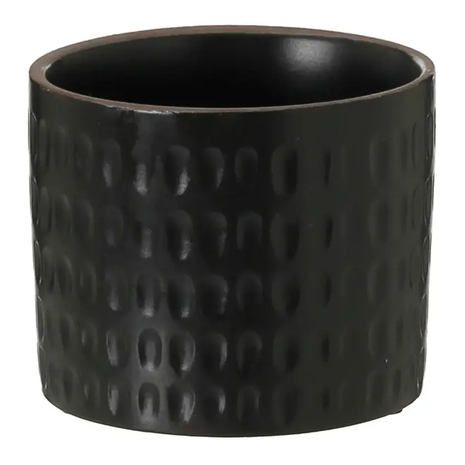CACHEPÔ 9 CM NYORI - PRETO FOSCO - Foto 1