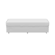 CAMA BOX DE SOLTEIRO 88 COM BAÚ MAX DOSS - BRANCO/BRANCO - Foto 3